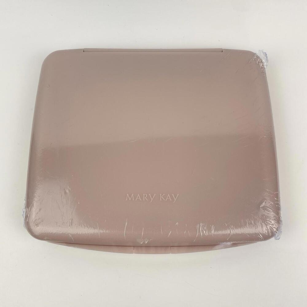 Vintage Mary Kay Stand Up Travel Make-up Mirror in Pink Hard Plastic Case Sealed